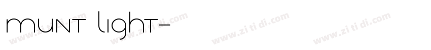 Munt light字体转换